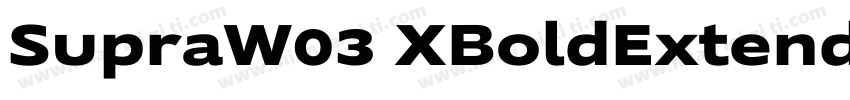 SupraW03 XBoldExtended Regular字体转换